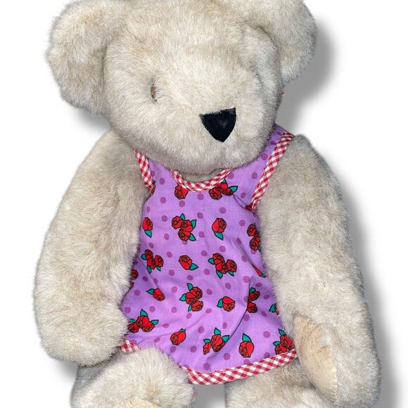 Vermont Teddy Bear Plush Apron Jointed USA 1992 Nursery 18" Stuffed Animal VTG - Picture 2 of 10